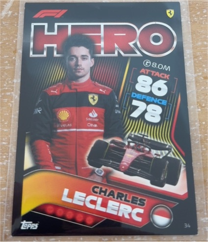 2022 Topps Turbo Attax Formula 1 #34 Charles Leclerc — front