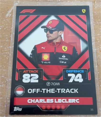 2022 Topps Turbo Attax #35 Charles Leclerc Off-The-Track — front