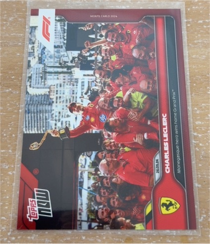 2024 Topps Now #19 Charles Leclerc Monaco GP Win Ferrari F1 Card — front