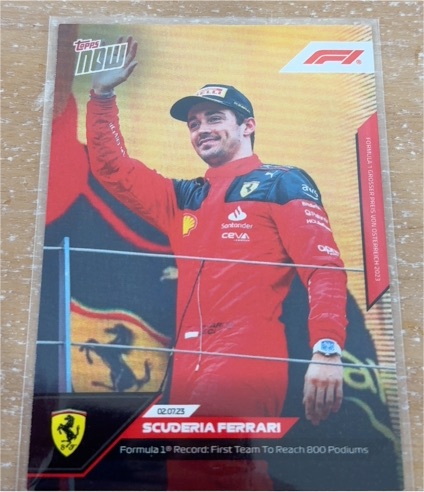 2023 Topps Now Formula 1 #26 Charles Leclerc Scuderia Ferrari 800 Podiums — front