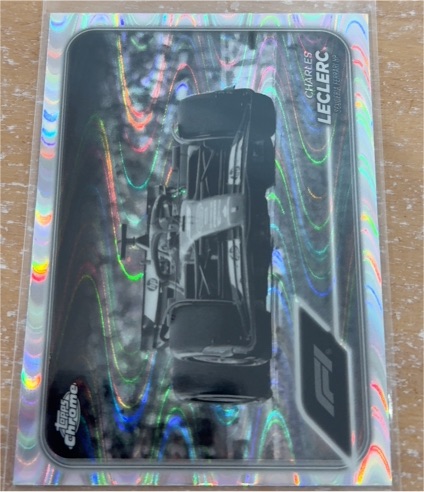 2024 Topps Chrome Formula 1 #75 Charles Leclerc Black & White RayWave — front