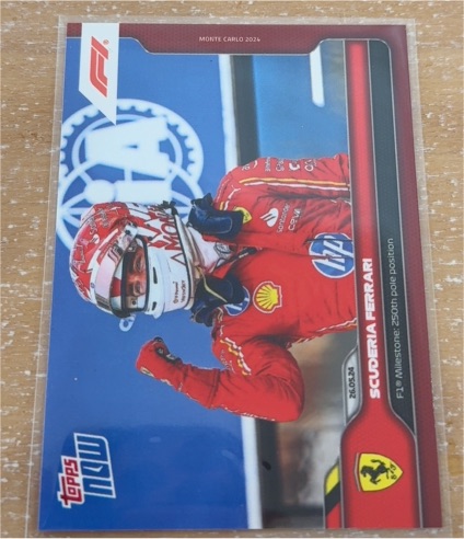 2024 Topps Now Formula 1 Scuderia Ferrari F1 Milestone 250th Pole Position — front