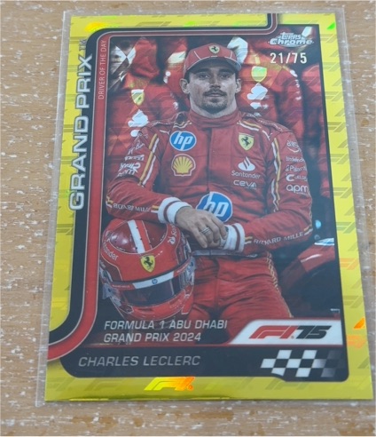2025 Topps Chrome Formula 1 Grand Prix Driver Of The Day #21/75 Charles Leclerc — front