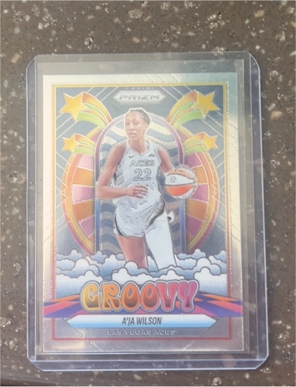 2025 Panini Prizm WNBA #1 A'ja Wilson Groovy — front