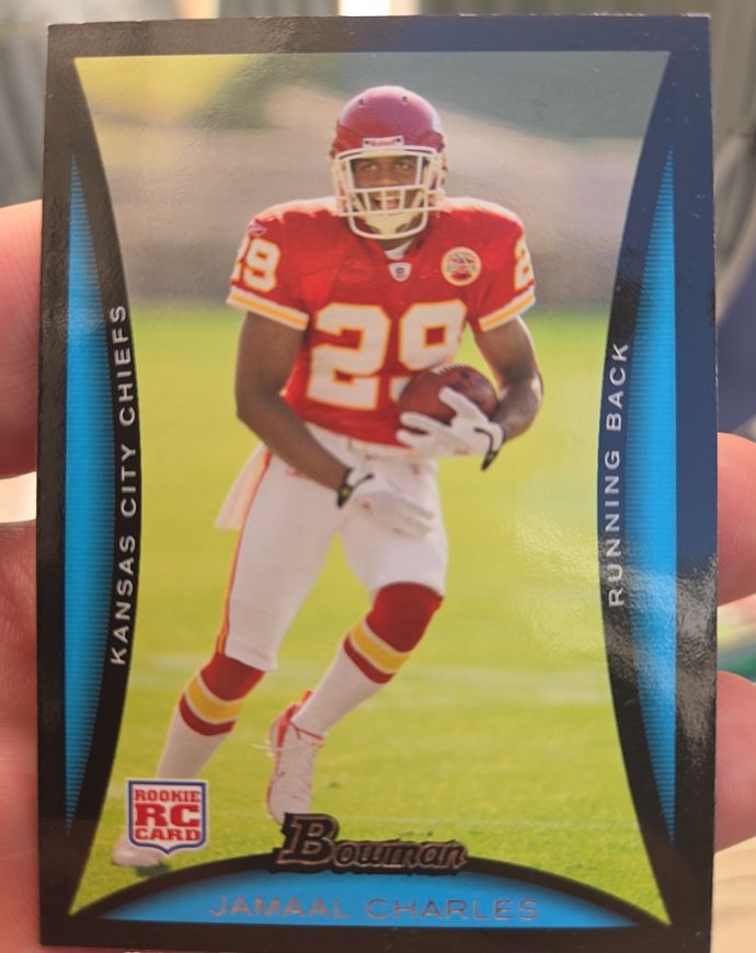 2008 Bowman #184 Jamaal Charles Rookie Card — front