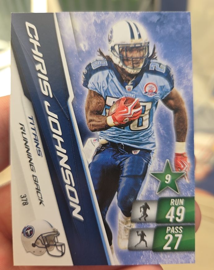2010 Panini Adrenalyn XL #378 Chris Johnson — front