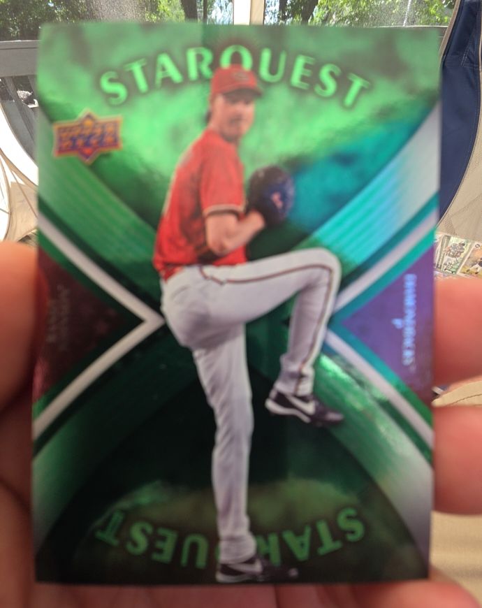 2008 Upper Deck First Edition #SQ-56 Randy Johnson StarQuest Green Common — front