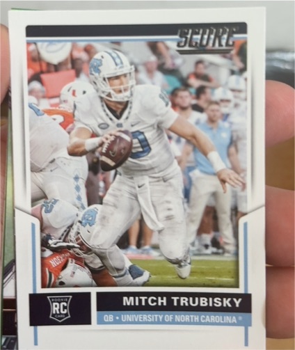 2017 Score #349 Mitch Trubisky Rookie Card — front