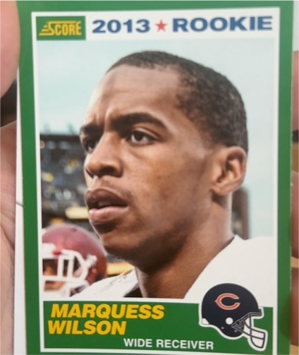 2013 Panini Score #402 Marquess Wilson Rookie Chicago Bears — front