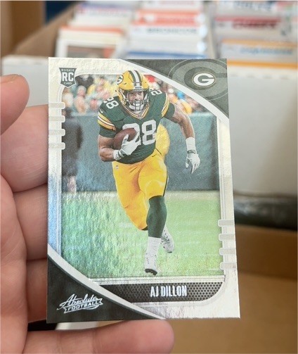 2020 Panini Absolute #103 AJ Dillon Green Bay Packers Rookie Card — front