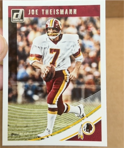 2018 Donruss #294 Joe Theismann Washington Redskins — front