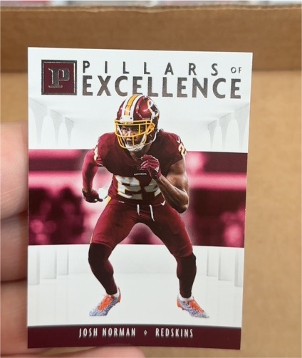 2018 Panini Pillars of Excellence #PI-JN Josh Norman — front