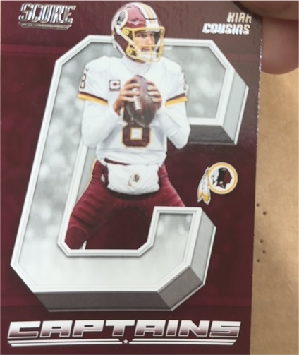 2018 Score Captains #29 Kirk Cousins — front