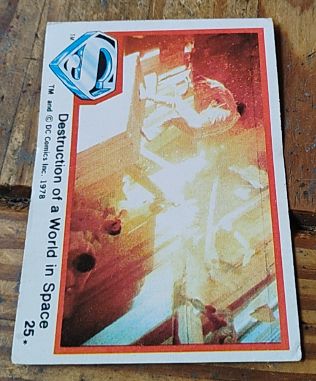 1978 Topps Superman The Movie #25 Destruction Of A World In Space — front