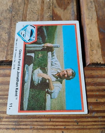 1978 Topps Superman The Movie #11 Glenn Ford as Jonathan Kent — front