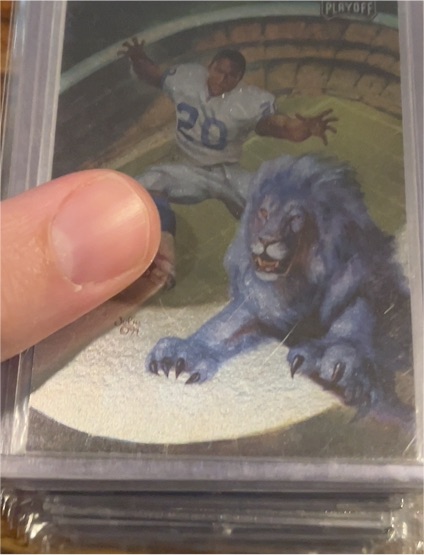 1994 Playoff #4 Barry Sanders Julie Bell's Fantasy Football — front