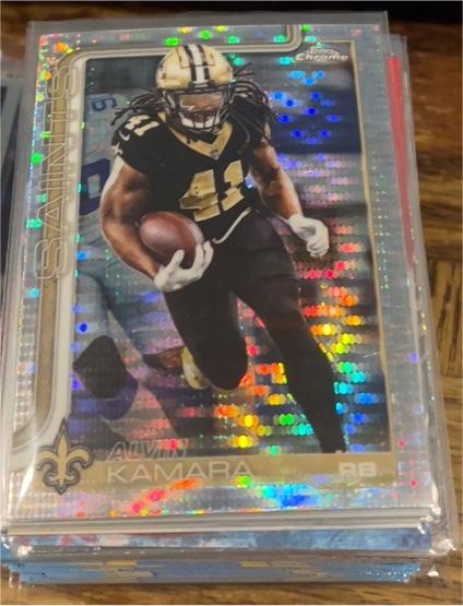 2025 Topps Chrome #215 Alvin Kamara — front