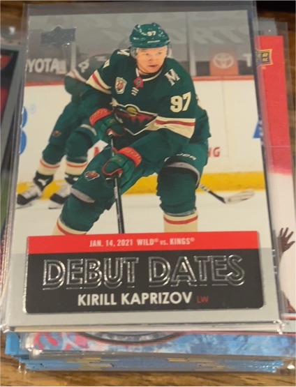 2021-22 Upper Deck Series 1 Debut Dates #DD-25 Kirill Kaprizov — front