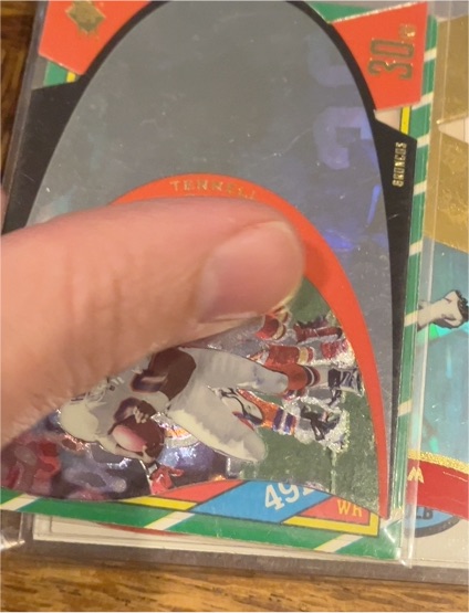 1997 SPx Terrell Davis Die-Cut #SPX24 Denver Broncos — front