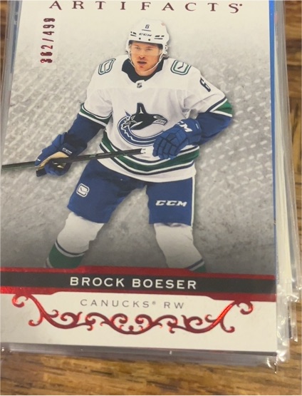 2021-22 Upper Deck Artifacts #144 Brock Boeser — front