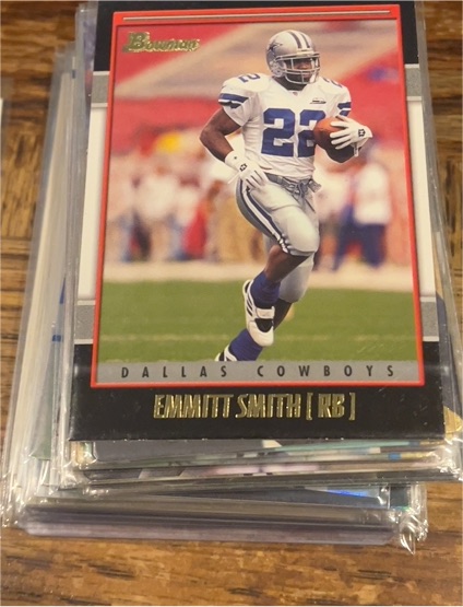 2001 Bowman #1 Emmitt Smith — front