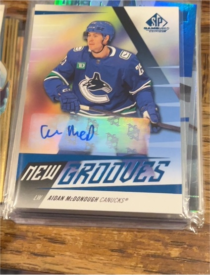 2023-24 Upper Deck SP Game Used New Grooves #NG-20 Aidan McDonough — front
