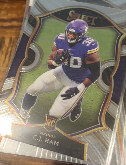 2020 Panini Select #37 C.J. Ham RC Minnesota Vikings — front