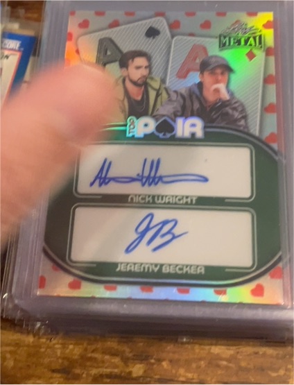 2025 Leaf Metal Poker #TP-10 Nick Wright & Jeremy Becker Perfect Pair Auto — front