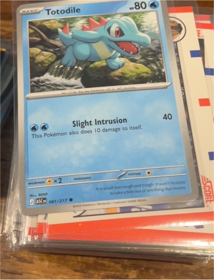 2021 Pokémon Ascended Heroes #041 Totodile Cosmos Holo — front