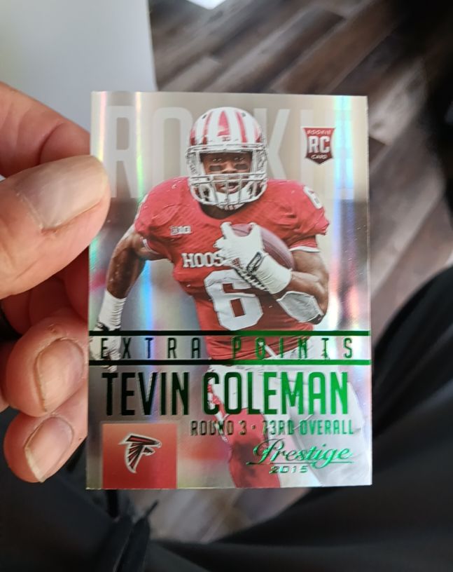 2015 Panini Prestige #289 Tevin Coleman Rookie Extra Points — front