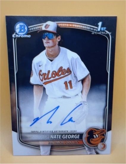 2025 Bowman Chrome #CPA-NG Nate George — front