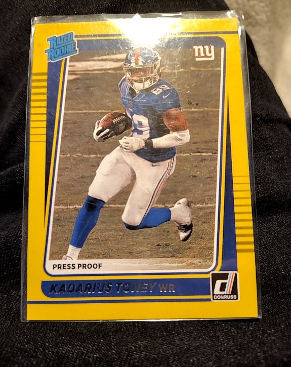 2021 Donruss Rated Rookie Press Proof Yellow #264 Kadarius Toney — front