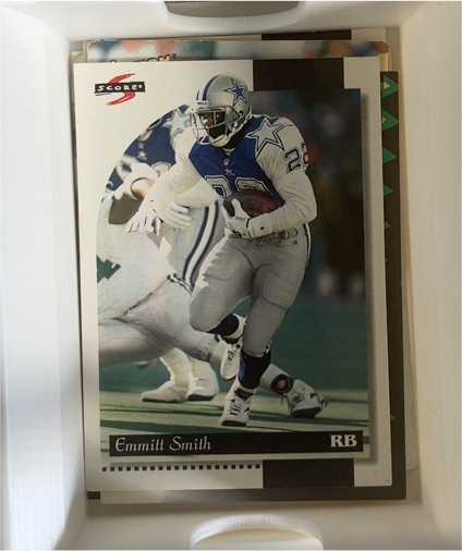 1996 Score #10 Emmitt Smith — front