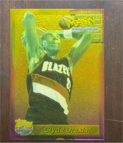 1993-94 Topps Finest #22 Clyde Drexler Main Attraction — front