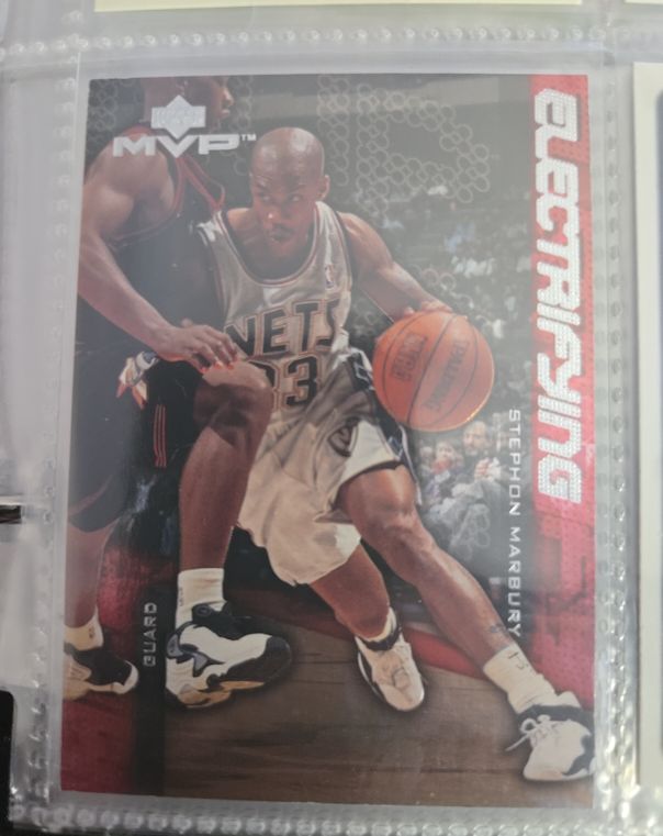 1999-00 Upper Deck MVP Electrifying #E9 Stephon Marbury — front