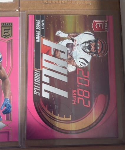 2025 Panini Donruss Elite #17 Chase Brown Full Throttle Pink — front