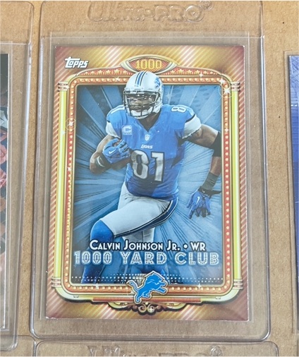 2013 Topps #2 Calvin Johnson Jr. 1000 Yard Club — front