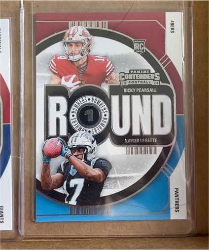 2024 Panini Contenders Round Numbers #8 Ricky Pearsall Xavier Legette — front