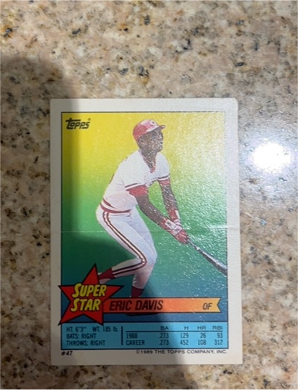 1989 Topps Super Star #47 Eric Davis — front