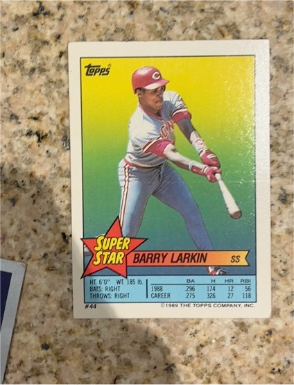 1989 Topps #44 Barry Larkin — front
