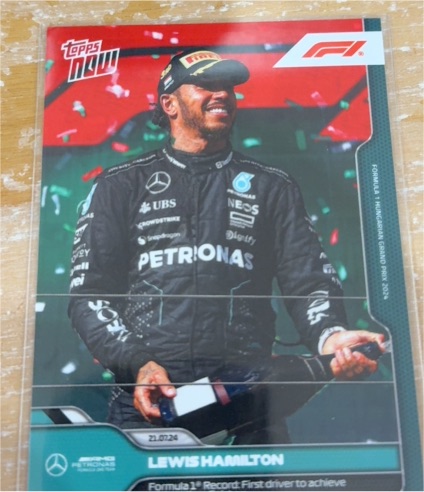 2024 Topps Now Formula 1 #043 Lewis Hamilton First Driver to 200 Podiums — front
