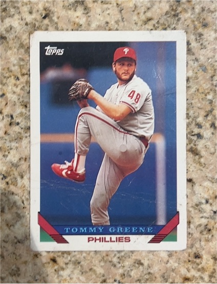 1993 Topps #291 Tommy Greene — front