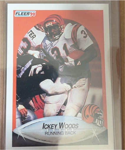 1990 Fleer #223 Ickey Woods — front