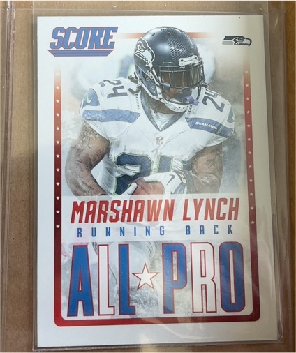 2015 Panini Score #15 Marshawn Lynch All-Pro Insert — front