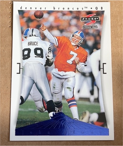 1997 Score #1 John Elway — front
