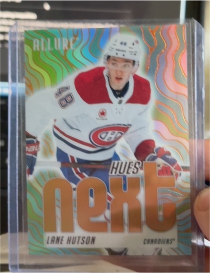 2025-26 Upper Deck Allure #HN-15 Lane Hutson Hues Next Orange — front