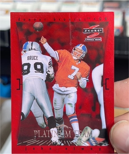 1997 Score #1 John Elway — front