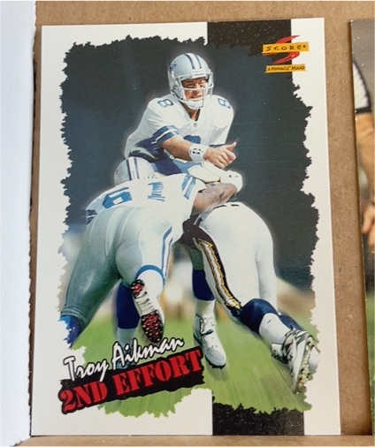 1996 Score #250 Troy Aikman 2nd Effort — front