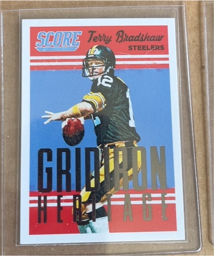 2015 Score Gridiron Heritage #24 Terry Bradshaw — front
