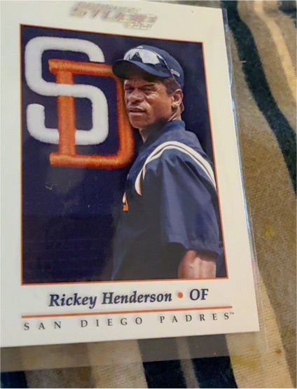 2001 Donruss Studio #110 Rickey Henderson — front